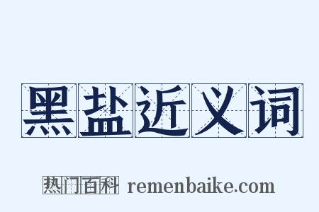 黑盐近义词是什么意思的图片